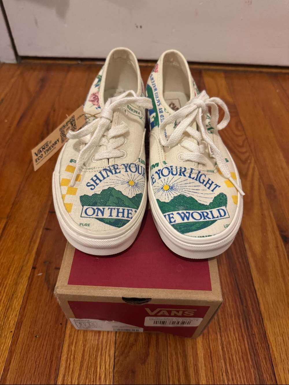 Vans Eco Theory Authentic Eco Positive Multi-Colored Cream Canvas Low-Top